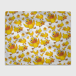 Плед флисовый Yellow ducklings, цвет: 3D-велсофт
