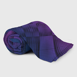Плед флисовый Пурпурно-синий геометрический узор, цвет: 3D-велсофт — фото 2