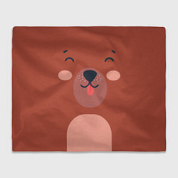 Плед флисовый Малаш медвежонок, цвет: 3D-велсофт