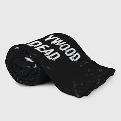 Плед флисовый Hollywood Undead glitch на темном фоне: надпись и, цвет: 3D-велсофт — фото 2