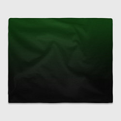 Плед флисовый Градиент чёрно-зеленый, цвет: 3D-велсофт