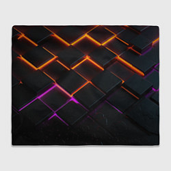 Плед флисовый Неоновые световые плиты, цвет: 3D-велсофт