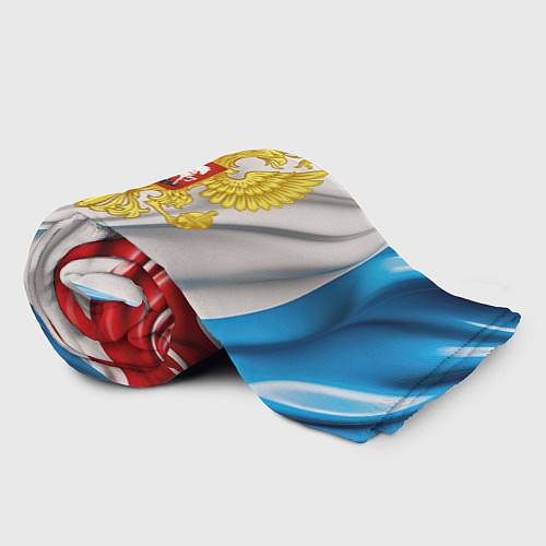 Плед Герб России на фоне флага / 3D-Велсофт – фото 2