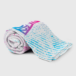 Плед флисовый Fall Out Boy neon gradient style, цвет: 3D-велсофт — фото 2