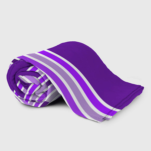 Плед Строгий фиолетовый полосатый / 3D-Велсофт – фото 2