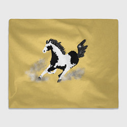 Плед флисовый Пегий конь, цвет: 3D-велсофт