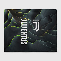 Плед флисовый Juventus dark green logo, цвет: 3D-велсофт