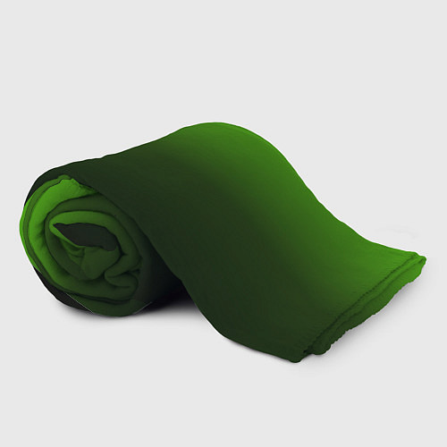 Плед Градиент ядовитый зеленый - черный / 3D-Велсофт – фото 2