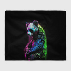Плед флисовый Панда в краске, цвет: 3D-велсофт