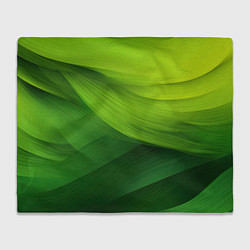 Плед флисовый Зеленая абстракция, цвет: 3D-велсофт