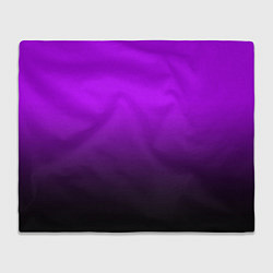 Плед флисовый Градиент фиолетово-чёрный, цвет: 3D-велсофт