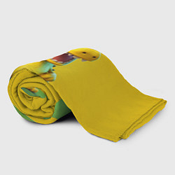 Плед флисовый Жёлтый крокодил, цвет: 3D-велсофт — фото 2