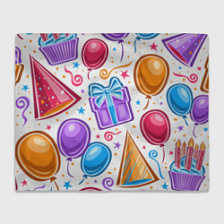 Плед флисовый Вечеринка, цвет: 3D-велсофт