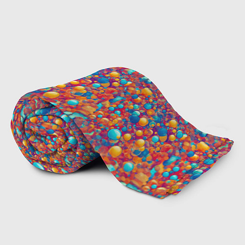 Плед Разноцветные пузырики узор / 3D-Велсофт – фото 2
