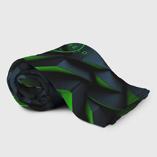 Плед Starfield black green logo / 3D-Велсофт – фото 2