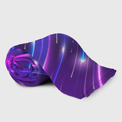 Плед флисовый Неоновый звездопад - полосы, цвет: 3D-велсофт — фото 2