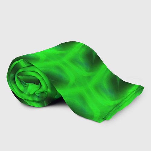 Плед Black green abstract / 3D-Велсофт – фото 2