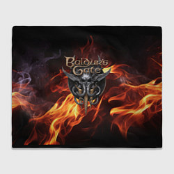 Плед флисовый Baldurs Gate 3 fire, цвет: 3D-велсофт