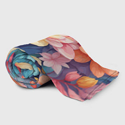 Плед флисовый Водянная лилия лотосы кувшинки, цвет: 3D-велсофт — фото 2
