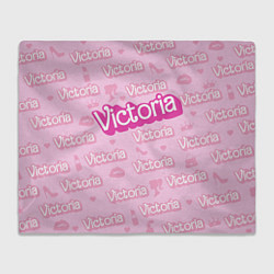 Плед флисовый Виктория - паттерн Барби розовый, цвет: 3D-велсофт