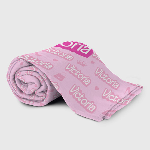 Плед Виктория - паттерн Барби розовый / 3D-Велсофт – фото 2