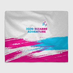 Плед флисовый JoJo Bizarre Adventure neon gradient style: символ, цвет: 3D-велсофт