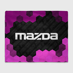 Плед флисовый Mazda pro racing: надпись и символ, цвет: 3D-велсофт