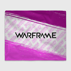 Плед флисовый Warframe pro gaming: надпись и символ, цвет: 3D-велсофт