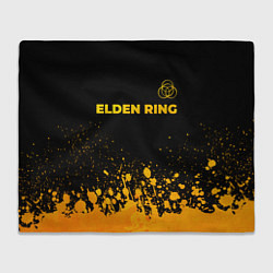 Плед флисовый Elden Ring - gold gradient: символ сверху, цвет: 3D-велсофт