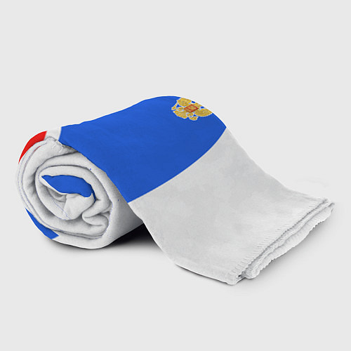 Плед Герб РФ - white sport / 3D-Велсофт – фото 2