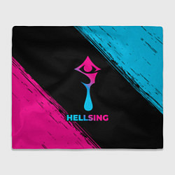 Плед флисовый Hellsing - neon gradient, цвет: 3D-велсофт
