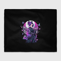 Плед флисовый Шинобу - Клинок демонов, цвет: 3D-велсофт
