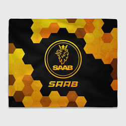 Плед флисовый Saab - gold gradient, цвет: 3D-велсофт