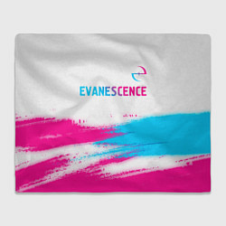 Плед флисовый Evanescence neon gradient style: символ сверху, цвет: 3D-велсофт