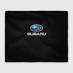 Плед флисовый Subaru sport auto car, цвет: 3D-велсофт