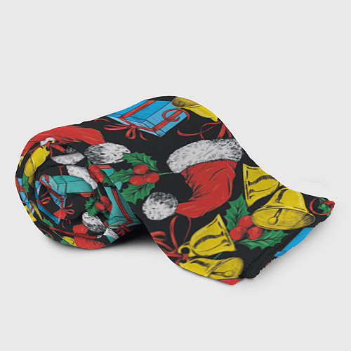 Плед Узор с рождественскими колокольчиками / 3D-Велсофт – фото 2