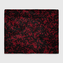 Плед флисовый Красно-чёрная пятнистая текстура, цвет: 3D-велсофт