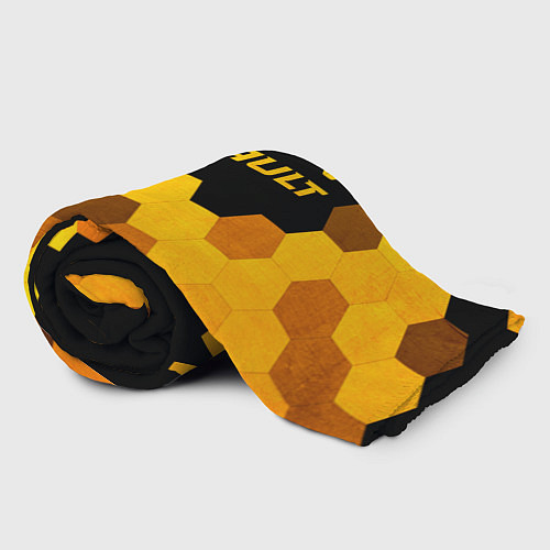 Плед Renault - gold gradient: символ сверху / 3D-Велсофт – фото 2