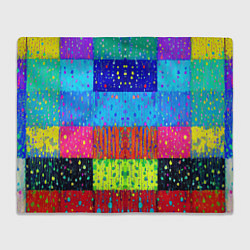 Плед флисовый Геометрическая абстракция - капли дождя, цвет: 3D-велсофт