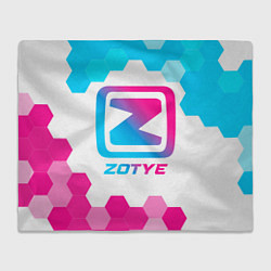 Плед флисовый Zotye neon gradient style, цвет: 3D-велсофт