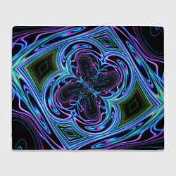 Плед флисовый Абстракция neon, цвет: 3D-велсофт