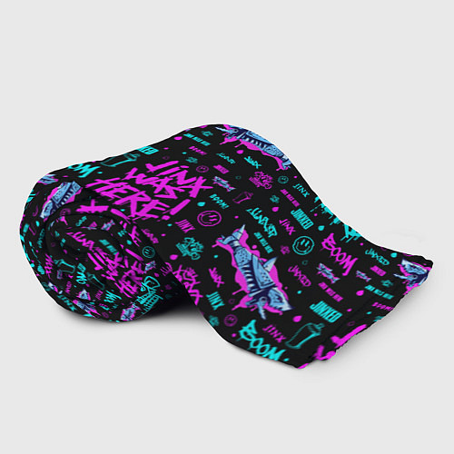 Плед Jinx Arcane pattern neon / 3D-Велсофт – фото 2