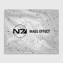 Плед флисовый Mass Effect glitch на светлом фоне по-горизонтали, цвет: 3D-велсофт