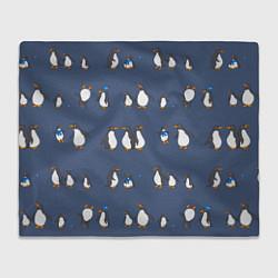 Плед Забавное семейство пингвинов