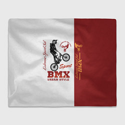 Плед флисовый BMX urban style, цвет: 3D-велсофт