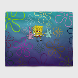 Плед флисовый Spongebob workout, цвет: 3D-велсофт