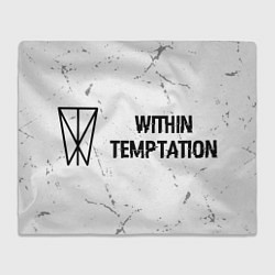 Плед флисовый Within Temptation glitch на светлом фоне по-горизо, цвет: 3D-велсофт