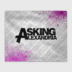 Плед флисовый Asking Alexandria rock legends по-горизонтали, цвет: 3D-велсофт