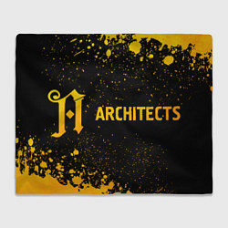 Плед флисовый Architects - gold gradient по-горизонтали, цвет: 3D-велсофт