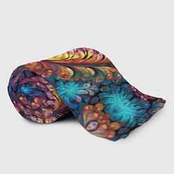 Плед флисовый Витиеватый разноцветный абстрактный узор, цвет: 3D-велсофт — фото 2